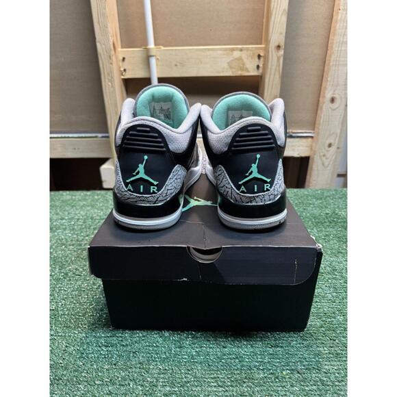 Jordan Retro 3 Green Glow Size 10.5 - Picture 8 of 8